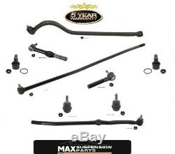 02/07/94-97 Ram 1500 4x4 Steering Track Bar Tie Rod Ends, Ball Joints, Drag 9pc