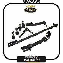 05-16 Ford F250 F350 Super Duty Out Tie Rod Ends Drag Link Steering Kit 4WD 9pc