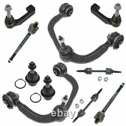 10 Piece Kit Tie Rod Ball Joint Sway Bar Link Control Arm for 09-14 F150 4WD New
