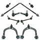 10 Piece Set Steering & Suspension Kit Control Arms Ball Joints Tie Rods New