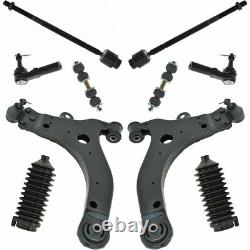 10 Piece Steering & Suspension Kit Control Arms Tie Rods Sway Bar End Links