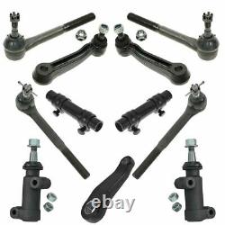 11 Piece Front Steering & Suspension Kit Tie Rods Pitman & Idler Arms with Bracket