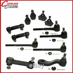 12 Pc Kit Ball Joints Tie Rod Idler Pitman Arm C10 with Power Steering 67-70 2WD