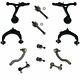 12 Piece Steering & Suspension Kit Control Arms Ball Joints Tie Rods End Links