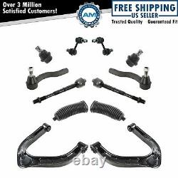 12 Piece Steering & Suspension Kit Control Arms Tie Rods Sway Bar End Links New