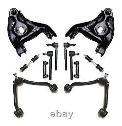 12Pc Front Suspension Steering Kit Control Arm Ball Joint Sway Bar Links Tie Rod