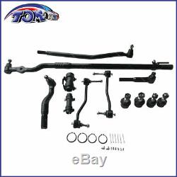 12Pcs Suspension & Steering Kit Tie Rod Drag Link Ford F250 F350 Super Duty 4WD
