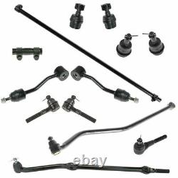 13 Piece Steering & Suspension Kit Ball Joints Tie Rods Track Bar Sway Bar Links