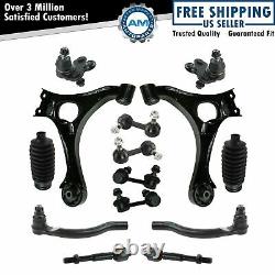 14 Piece Steering & Suspension Kit Control Arms Ball Joints Tie Rods End Links