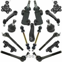 17 Piece Steering & Suspension Kit Ball Joints Tie Rods Idler Arm Sway Bar Links