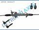 5pc Power Steering Rack and Pinion + 2 Lower Ball Joint + inner & Outer Tierod