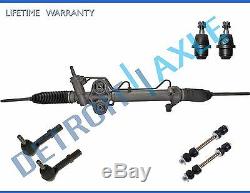 7pc Power Steering Rack and Pinion + Ball Joint + inner Outer Tierod + Sway bar