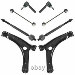 8 Piece Kit Lower Control Arm Ball Joint Inner Outer Tie Rod Sway Bar Link