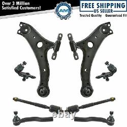 8 Piece Steering & Suspension Kit Control Arms Ball Joints Inner Outer Tie Rods