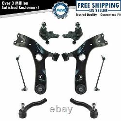 8 Piece Steering & Suspension Kit Control Arms Ball Joints Tie Rods End Links