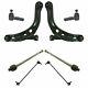 8 Piece Steering & Suspension Kit Control Arms Tie Rods Sway Bar End Links New