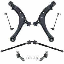 8 Piece Steering & Suspension Kit Control Arms Tie Rods Sway Bar Links New
