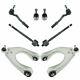 8 Piece Steering & Suspension Kit Upper Control Arms Tie Rods Lower Ball Joints