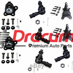 8PC Front End Steering Tie Rod Ball Joint Set For Acura SLX Isuzu Trooper 4WD