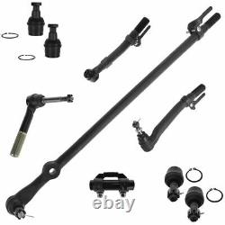 9 Piece Steering & Suspension Kit Tie Rods Drag Link Upper& Lower Ball Joints