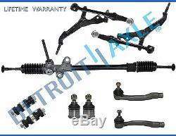 9pc Complete New Manual Steering Rack and Pinion Suspension Kit for Honda Civic