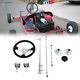 Car 300mm Go Karts Steering Wheel Kit Tie Rod Ball Joint Gear Rack Shaft Kit For