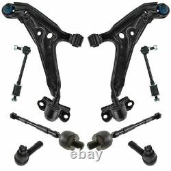 Control Arms Tie Rods Sway Bar Links Front Kit Set of 8 for 99-02 Infiniti G20