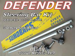 Defender 30mm Solid Heavy Duty Steering Bar Kit Track Rod Drag Link SUMOBAR