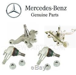For Mercedes W212 Sedan Pair Set of 2 Front Steering Knuckles & Ball Joints Kit