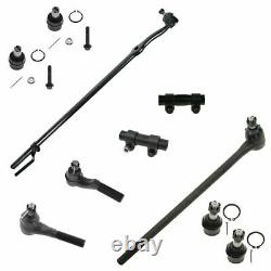 Front Ball Joint Tie Rod Drag Link Adjuster Sleeve Steering Suspension Kit 10pc