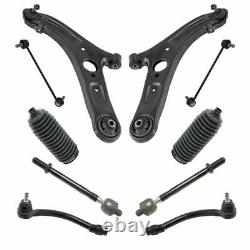 Front Steering Suspension Control Arm Ball Joint Tie Rod Sway Link 10pc Kit Set