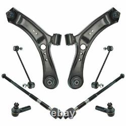 Front Steering & Suspension Kit Control Arms Ball Joints Tie Rods Sway Links 8pc