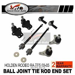 Steering Joint Kit Ball Joints Tie Rod Ends for Holden Rodeo RA 0305 RWD 4X4