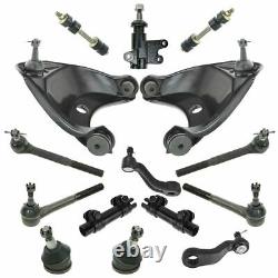 Steering Suspension Kit Control Arms Tie Rods Sway Bar End Links 15 Piece New