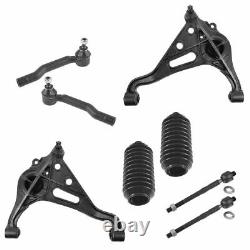 Steering & Suspension Kit Set of 8 Control Arms Ball Joints Rack Boots Tie Rods