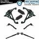 Steering & Suspension Kit Set of 8 Control Arms Ball Joints Tie Rods Rack Boots