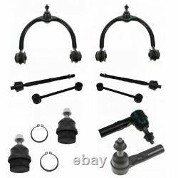 TRQ 10 Piece Kit Front Control Arm Ball Joint Tie Rod Sway Bar Link for Jeep