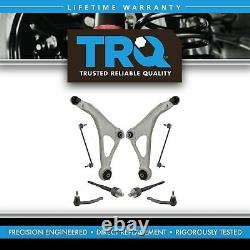 TRQ 8 Piece Steering Suspension Kit Control Arms Tie Rod Ends Sway Bar Links