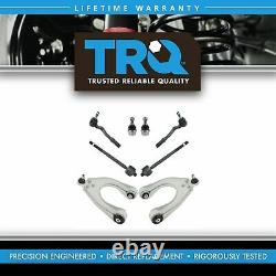 TRQ 8pc Steering Suspension Kit Upper Control Arms Tie Rods Lower Ball Joints