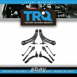 TRQ Front Control Arm Ball Joint Tie Rod Sway Link Steering Suspension Kit 8pc