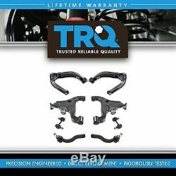 TRQ Upper Lower Control Arm Tie Rod Sway Bar Link Steering Suspension Kit 8pc