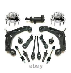 Wheel Bearing Hub Assembly + Upper Control Arm Kit 4WD ABS 8Lug for GMC Chevy